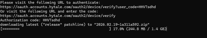 Download progress bar showing file download