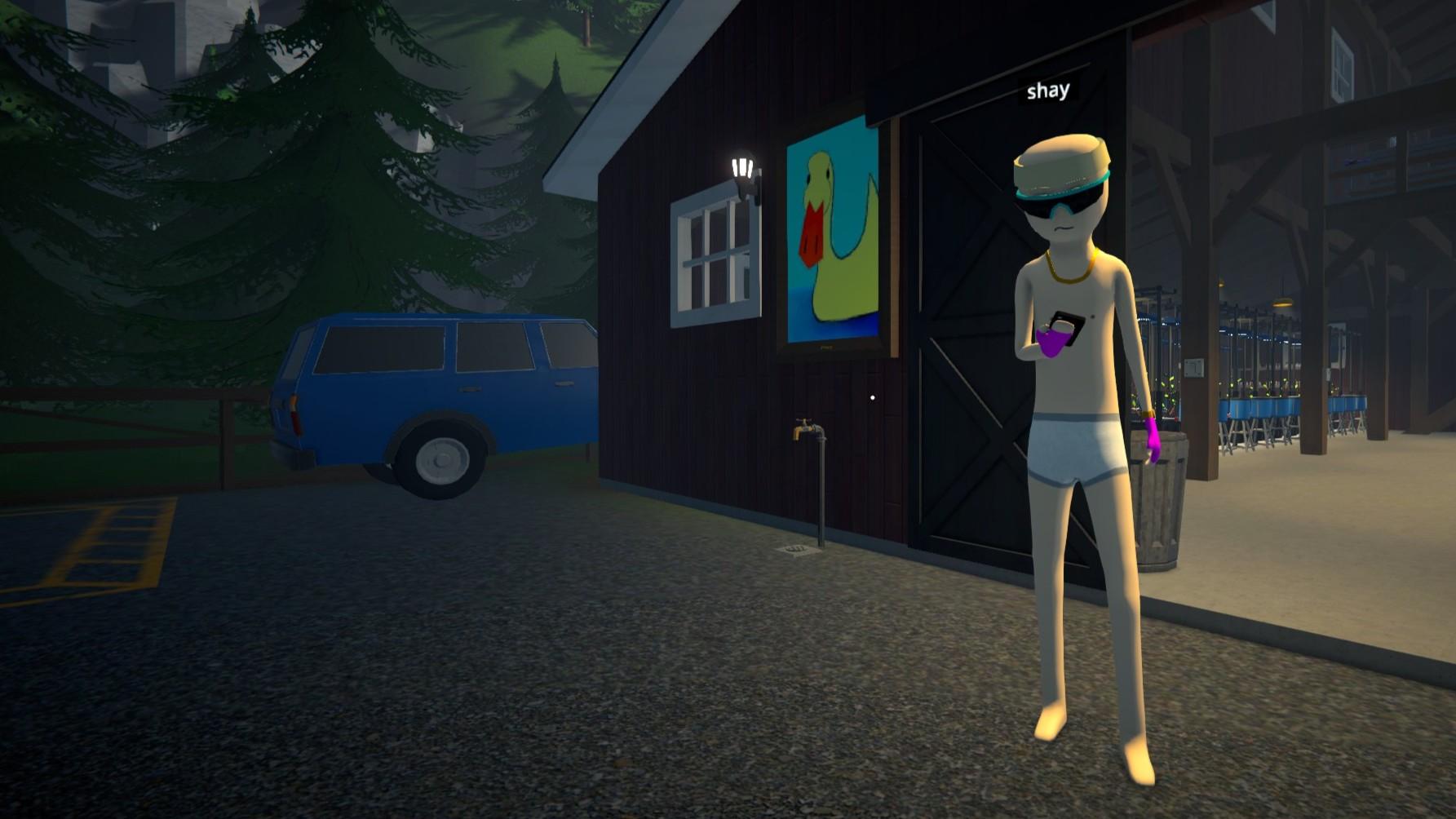 shay standing in front of the barn in schedule I