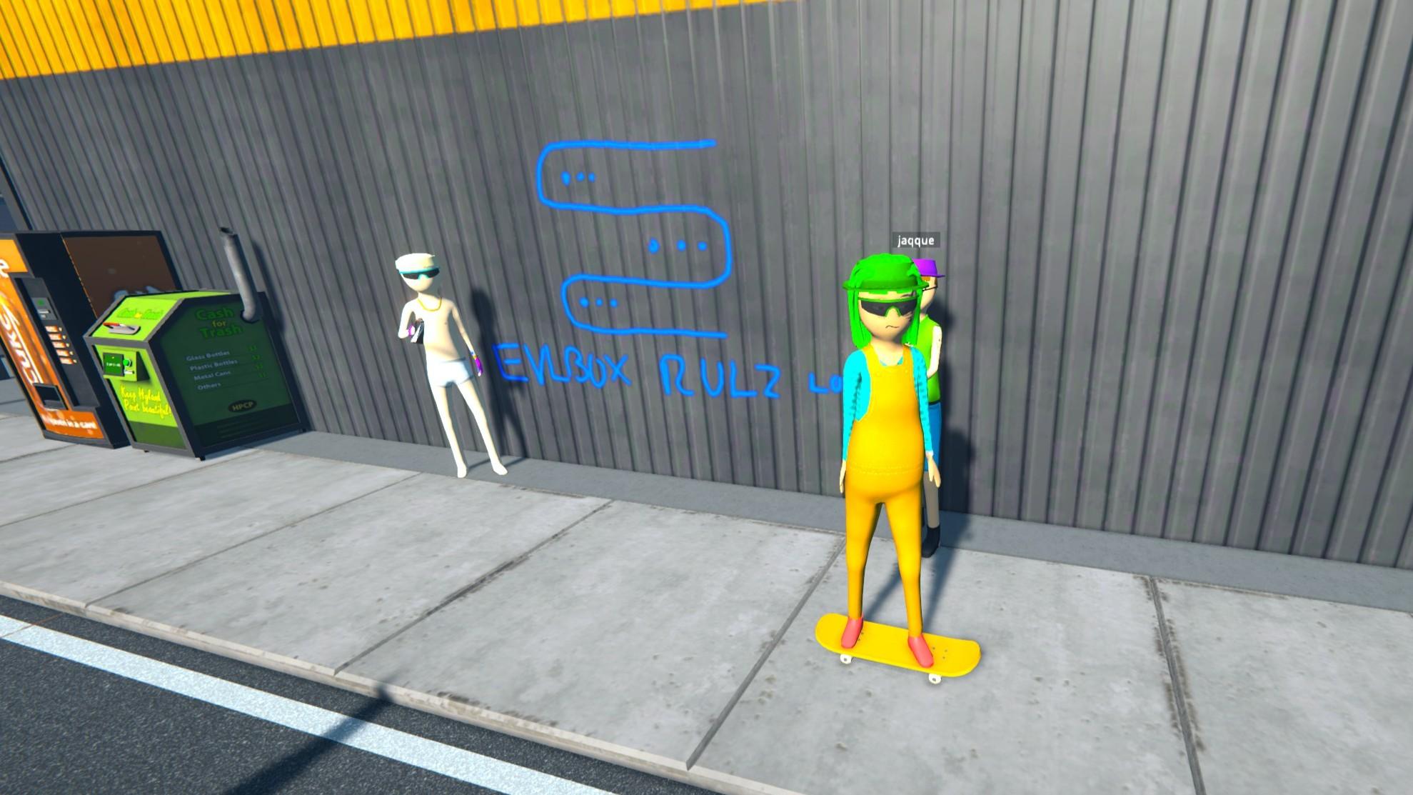 the boys hanging out in front of some dog