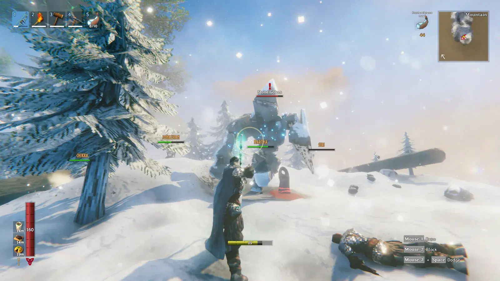 Valheim Mountain biome terrain, which is what already-explored northern zones will still look like after the Deep North update