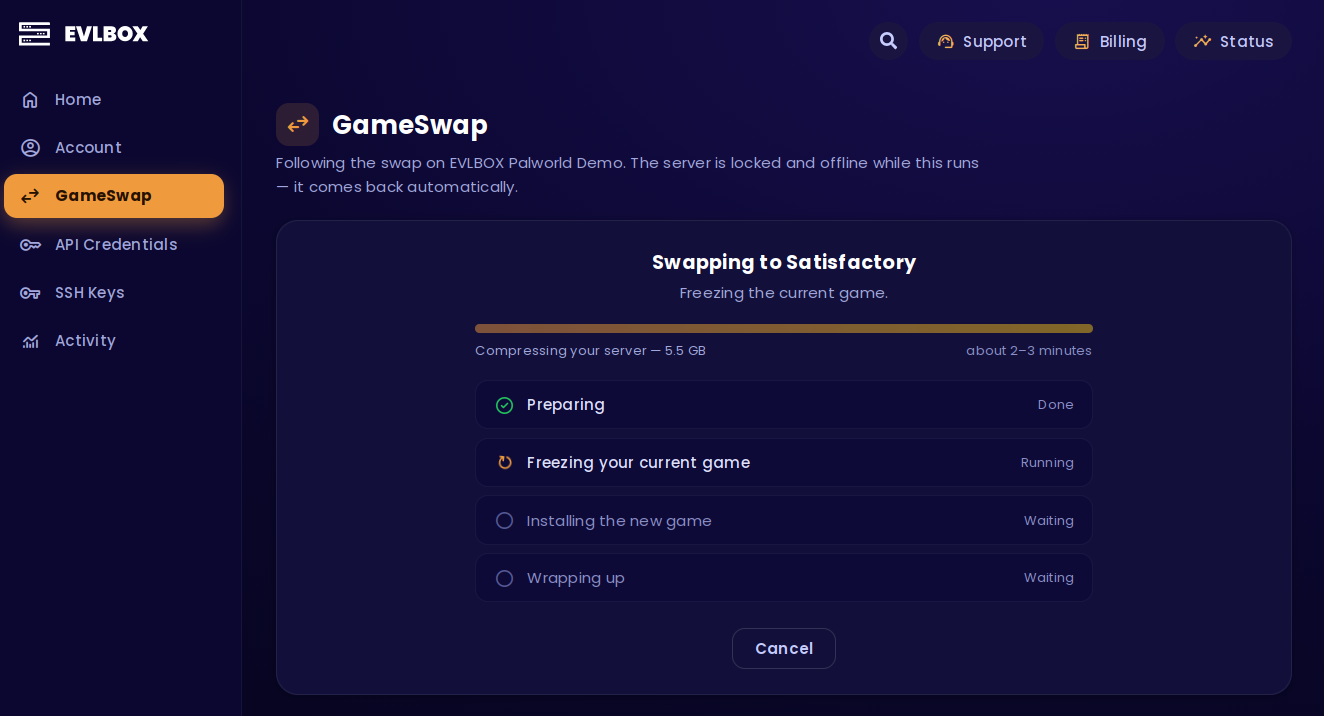 gameswap-progress-screen